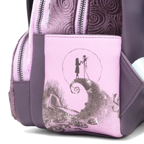 Loungefly Disney Nightmare Before Christmas Glow in Dark Backpack 707 Street NWT - Picture 8 of 10